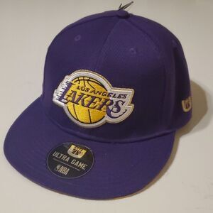 NEW LA LAKERS PURPLE GOLD EMBROIDERED NBA SNAPBACK HAT NWT
